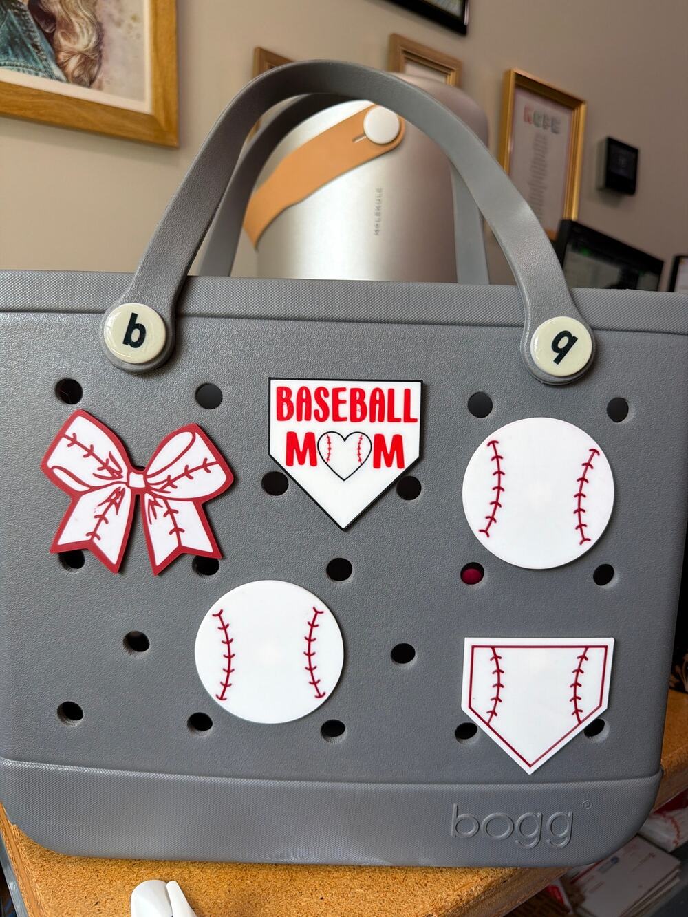 Lot of 5 Baseball Themed Bogg Bag Charms - Slightly Imperfect